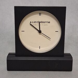 Liz Claiborne Collection Advertising Desk Clock Black